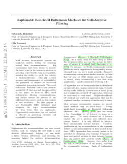 Explainable Restricted Boltzmann Machines for