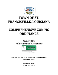 TOWN OF ST. FRANCISVILLE, LOUISIANA COMPREHENISVE