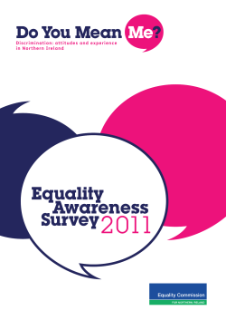 Discrimination: attitudes and experience in Northern Ireland