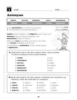 Antonyms - Scholastic