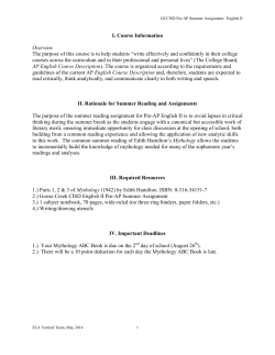 I. Course Information Overview The purpose of this course