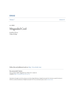 Misguided Cool - DigitalCommons@COD