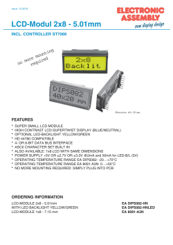 LCD-Modul 2x8 - 5.01mm