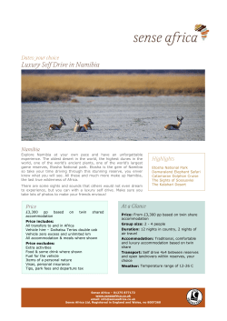 Luxury Self Drive in Namibia