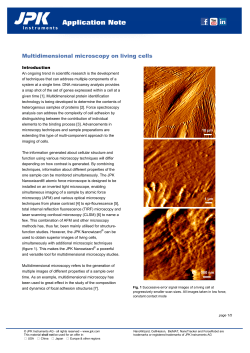 Multidimensional microscopy on living cells