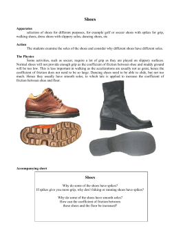 Apparatus selection of shoes for different purposes, for example golf