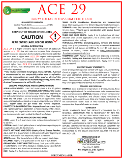 Label - Custom Agronomics
