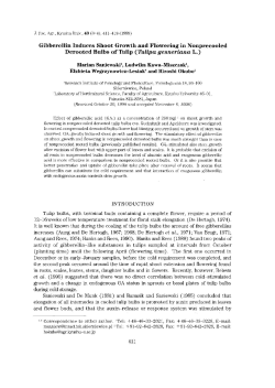 Gibberellin Induces Shoot Growth and Flowering in Nonprecooled
