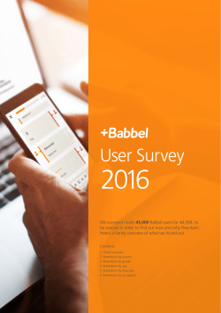 User Survey 2016 - Press