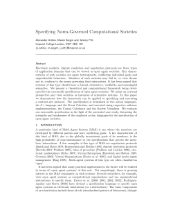 Specifying Norm-Governed Computational Societies