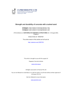 Strength and durability of concrete with crushed sand