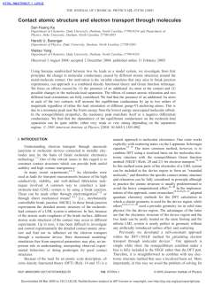 Contact atomic structure and electron transport