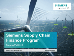 Siemens Supply Chain Finance Program
