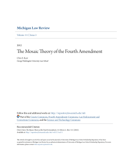 The Mosaic Theory of the Fourth Amendment