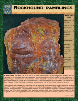October - Pasadena Lapidary Society