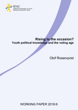Rising to the occasion? Youth political knowledge and the voting age