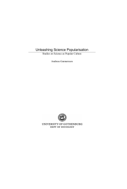 Unleashing Science Popularisation