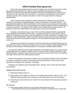 Paintball Rule Agreement