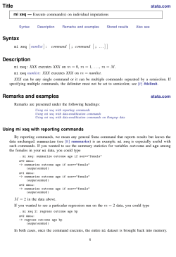 mi xeq - Stata