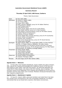 Minutes - National Statistical Service