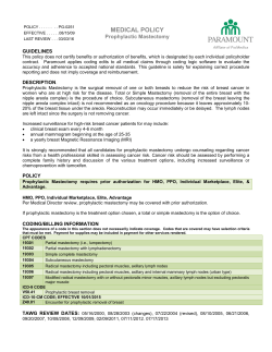 PG0251 Prophylactic Mastectomy
