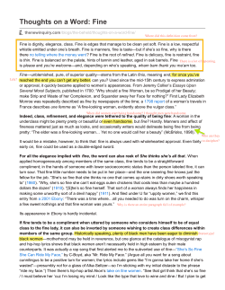 Thoughts on a Word: Fine