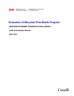 PDF version of Evaluation of Mountain Pine Beetle Program