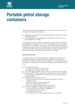 Portable petrol storage containers