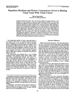 Repetition Blindness and Illusory Conjunctions: Errors in