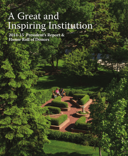A Great and Inspiring Institution