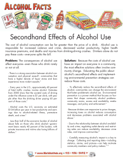Secondhand Effects of Alcohol Use