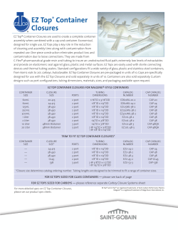 EZ Top&reg; Container Closures - Saint