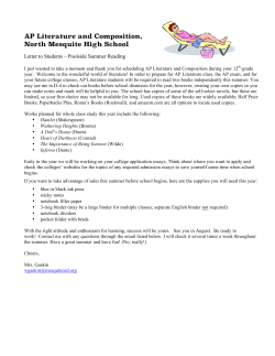 2016 Grade 12 Summer Reading Web