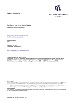 Revelation and Innovation of Value - VBN