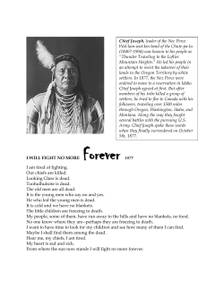 "I Will Fight No More Forever" and "Broken Promises"