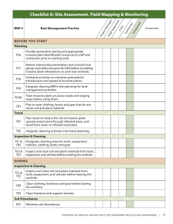 Checklist A - Cal-IPC