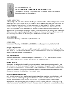 INTRODUCTION TO PHYSICAL ANTHROPOLOGY
