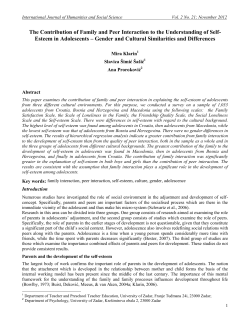 The Contribution of Family and Peer Interaction to the