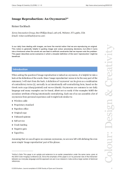 Image Reproduction: An Oxymoron?