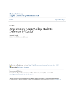 Binge Drinking Among College Students: Differences By Gender