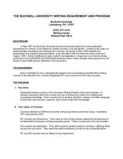 the bucknell university writing requirement and program