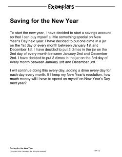 Saving for the New Year