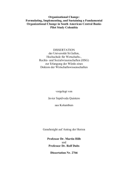 Organizational Change: Formulating, Implementing, and Sustaining