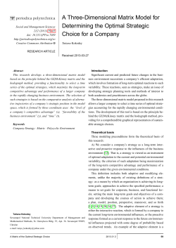 A Three-Dimensional Matrix Model for Determining the Optimal