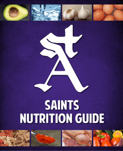 Saints Nutrition Guide - Saint Augustine High School