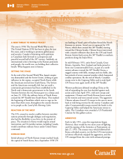 The year is 1950. The Second World War is over. The United Nations