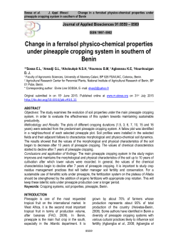 Change in a ferralsol physico-chemical properties under