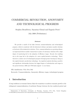 commercial revolution, anonymity and technological progress