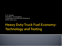 Heavy Duty Truck Fuel Economy Supply Curves