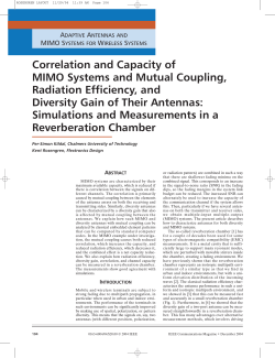 Correlation and capacity of MIMO systems and mutual